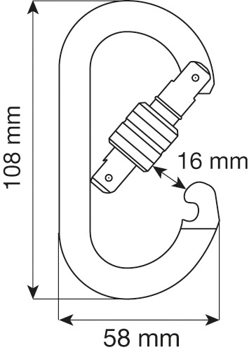Карабин OVAL STANDARD LOCK 2025 | CAMP Карабин OVAL STANDARD LOCK 2025 | CAMP