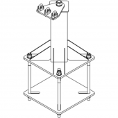 Картинка Анкерный столбик «ПОСТ-4-СК» универсальный с пластинчатой консолью обхода Krok от arbostuff.ru Анкерный столбик «ПОСТ-4-СК» универсальный с пластинчатой консолью обхода Krok