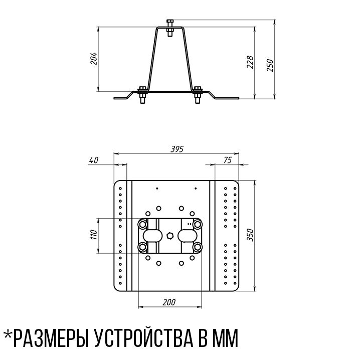 Анкерный столбик для профнастила Vento
